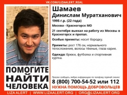 Разыскивается Шамаев Динислам Муратханович (22 год), о котором с 21 сентября 2017 года информации нет.